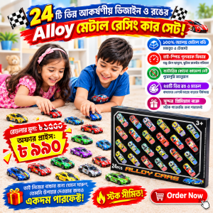24 Pcs Alloy Metal Body Mini Car Set